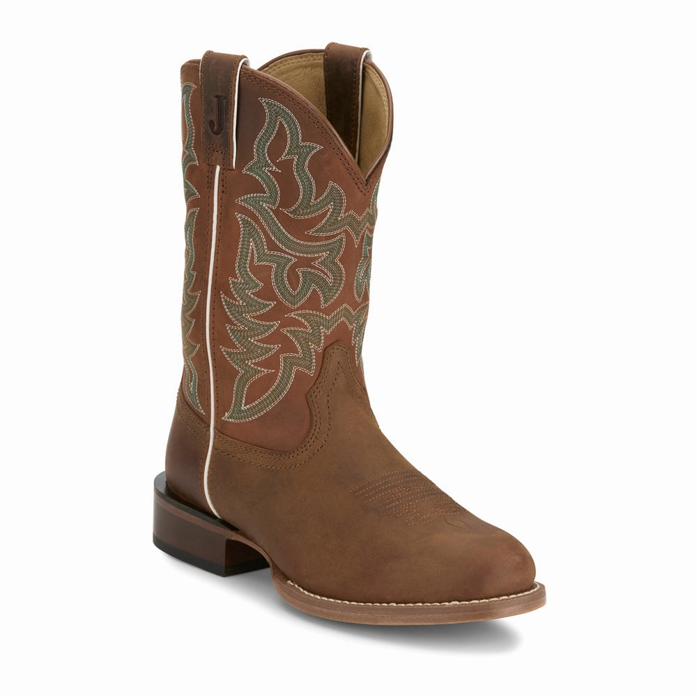 Disco Man 11 Inch Round Toe Cowboy Boots slip-resistant Silent Glam