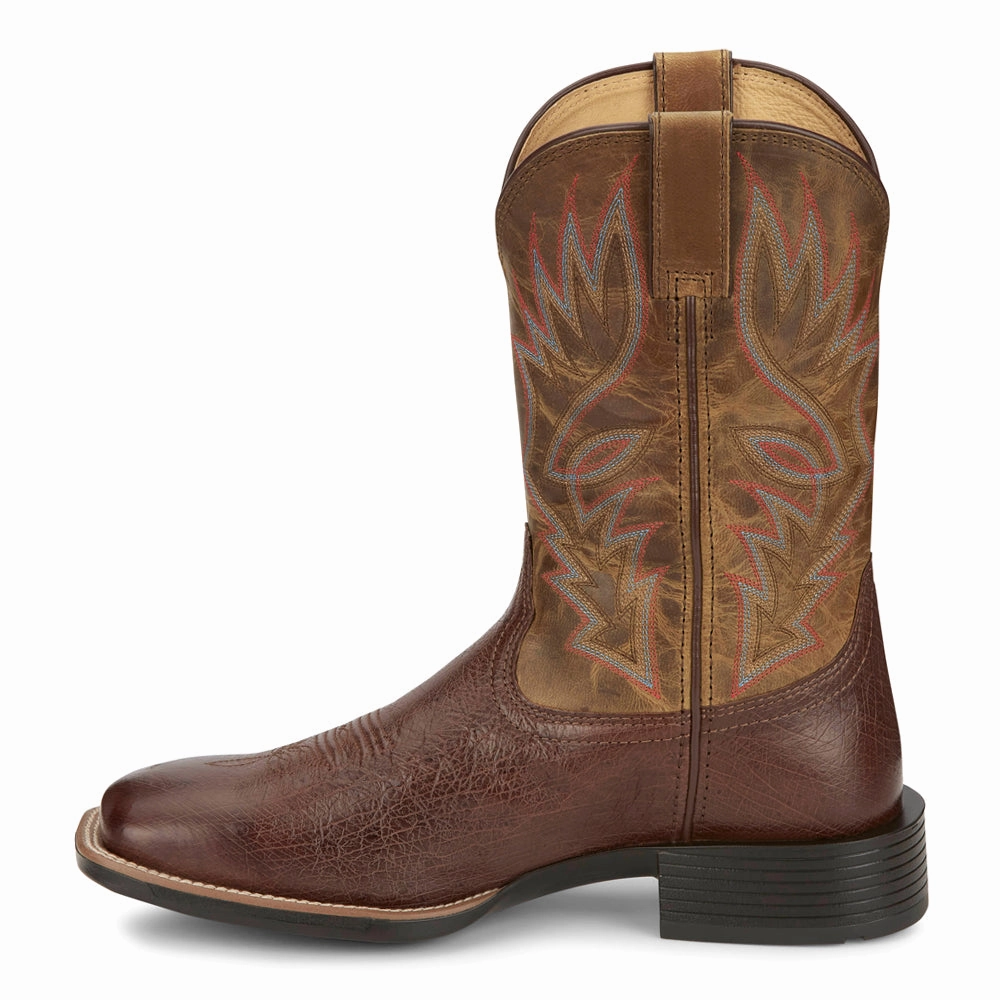 Conroe 11 Inch Smooth Ostrich Square Toe Cowboy Boots Premium Cushion