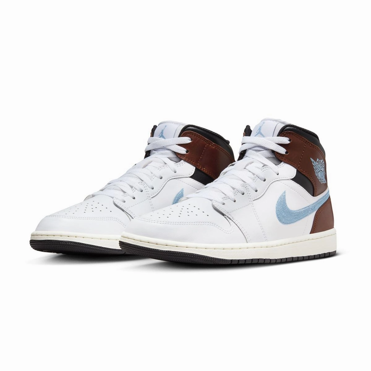 Air Jordan 1 Mid SE 'Brown Blue Grey' Bright Iconic lining