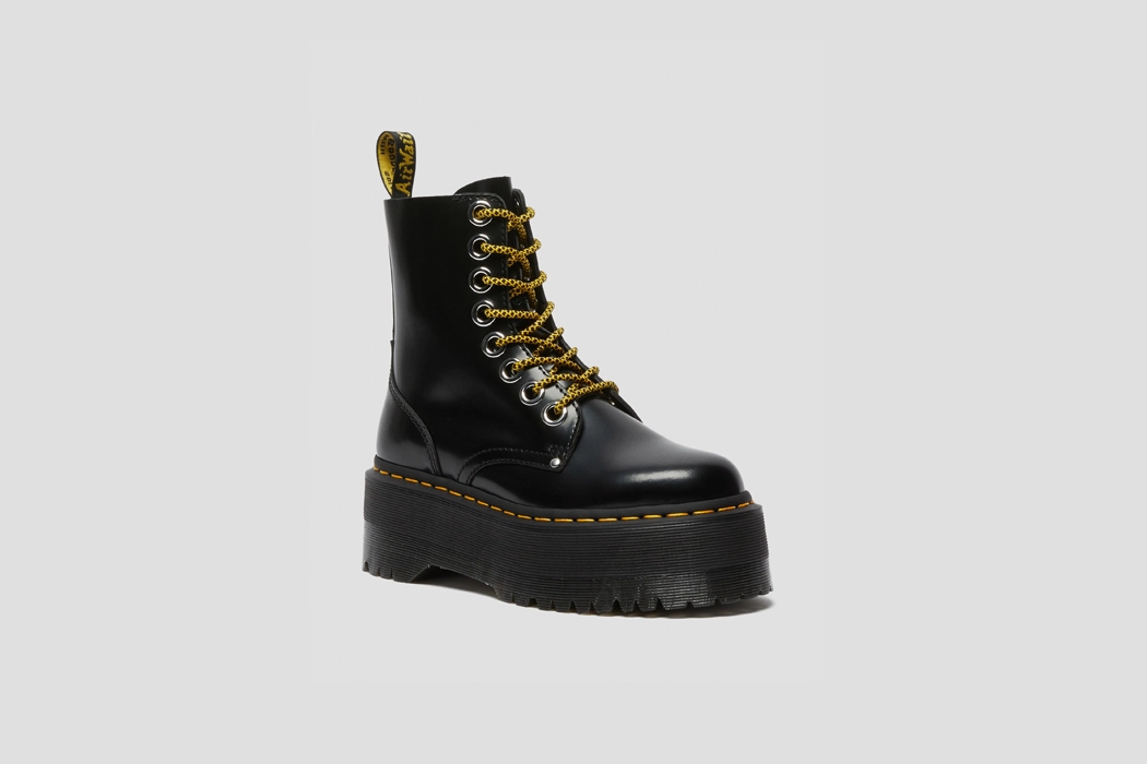 Dr. Martens Jadon Max Buttero Leather Platform Boots - 25566001 Heavy Duty Performance Grippy Outsole Work Commute
