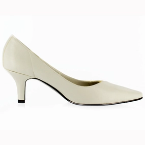 Chiffon Pointed Toe Kitten Heel Pumps least summer