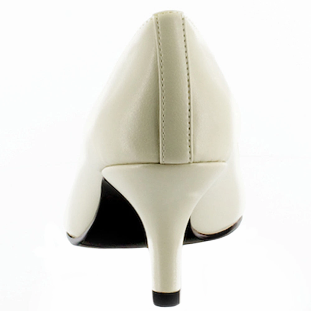 Chiffon Pointed Toe Kitten Heel Pumps Seamless