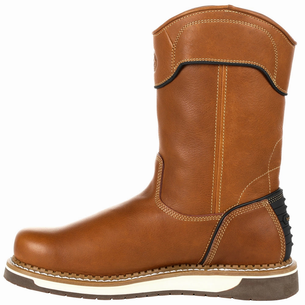 Wedge 10 Inch Electrical Soft Toe Work Boots Secure Lock Footwear