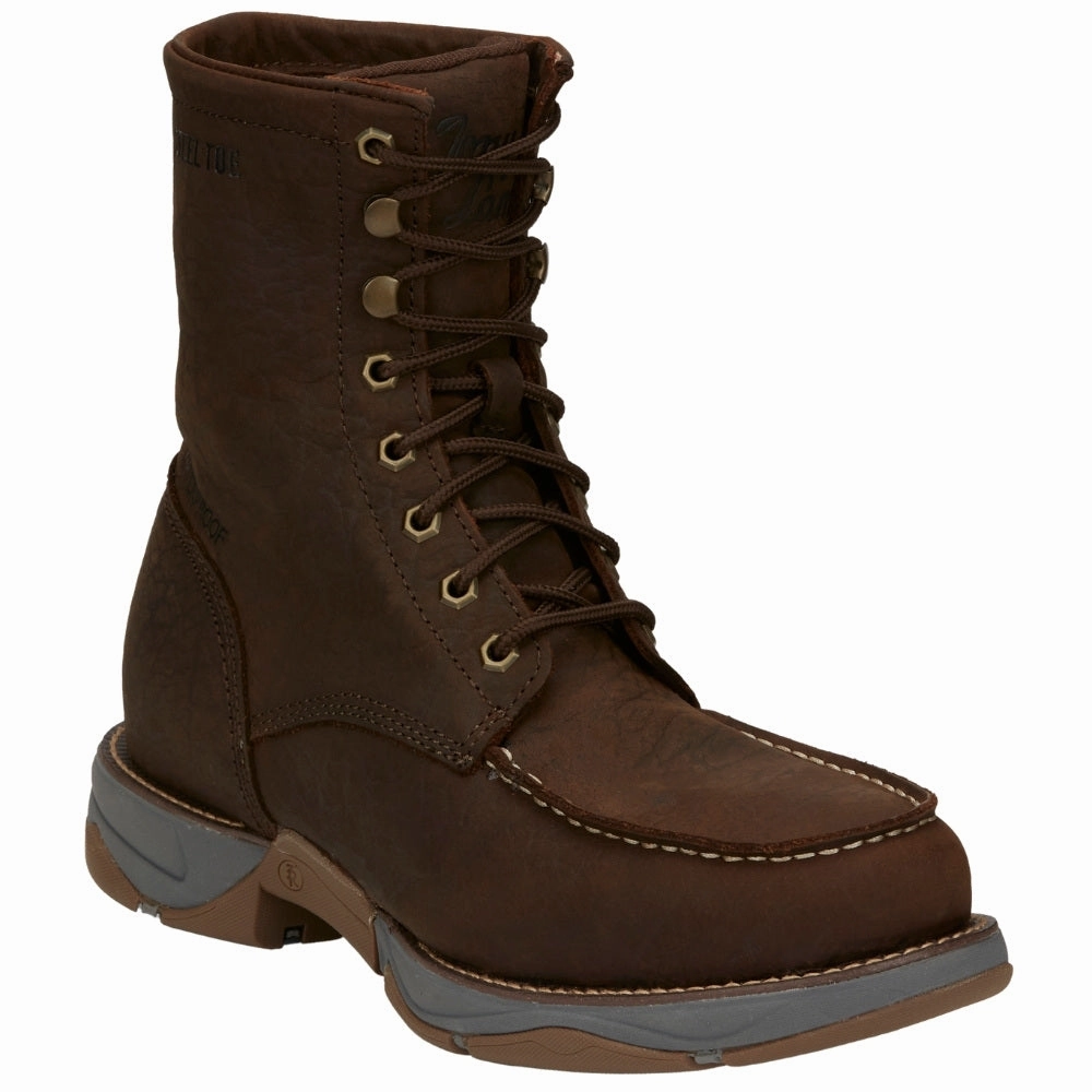 Junction Lacer 8 Inch Waterproof Steel Toe Work Boots Industrial Gear Impact Guard Footwear