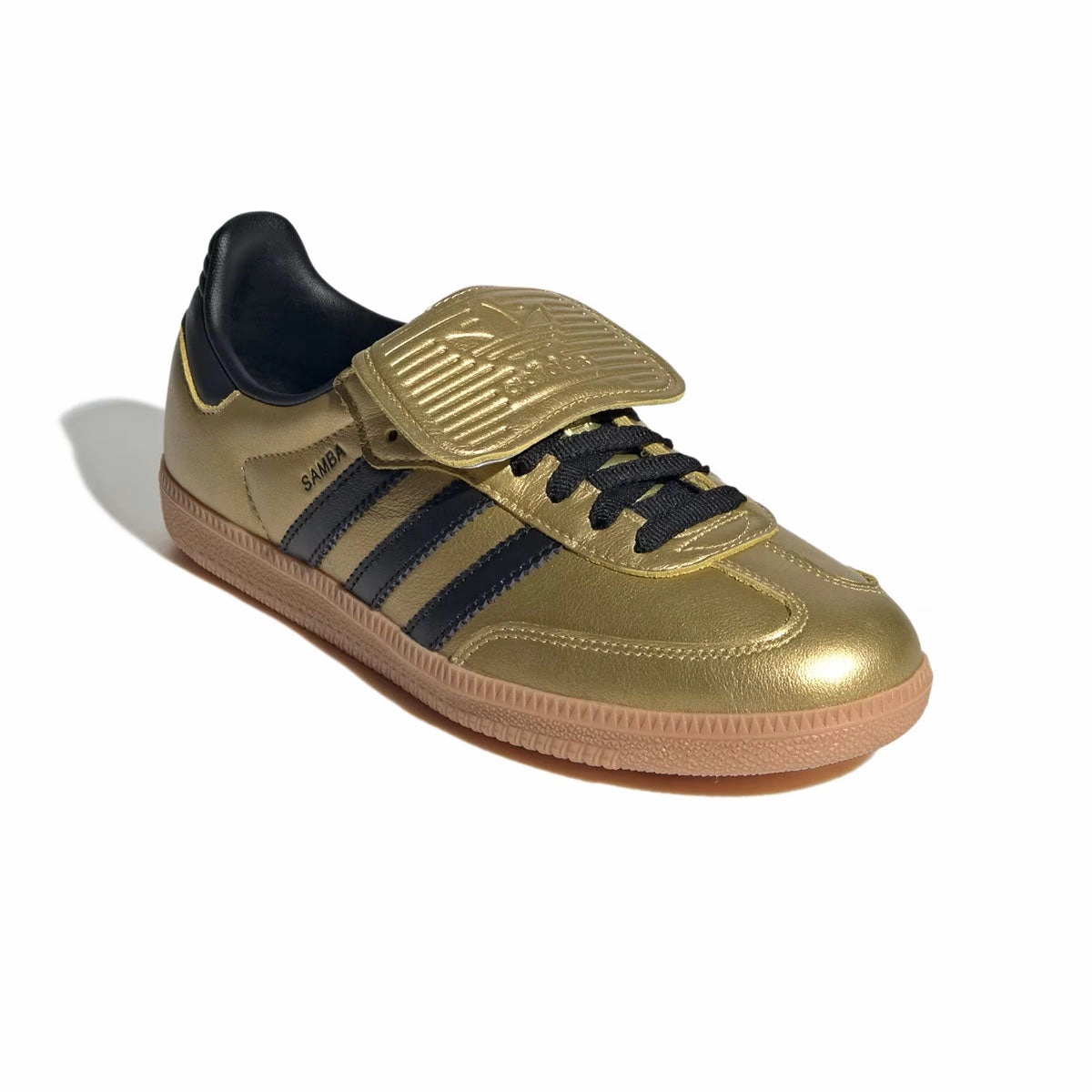 Composite Rocker Sole Structured grip Wmns Samba Long Tongue 'Gold Metallic Black Gum'