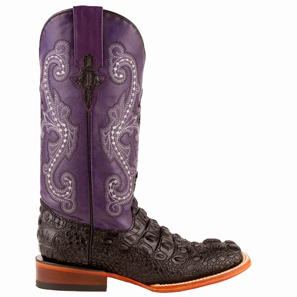 Rancher Caiman Print Square Toe Cowboy Boots Impact Resistant