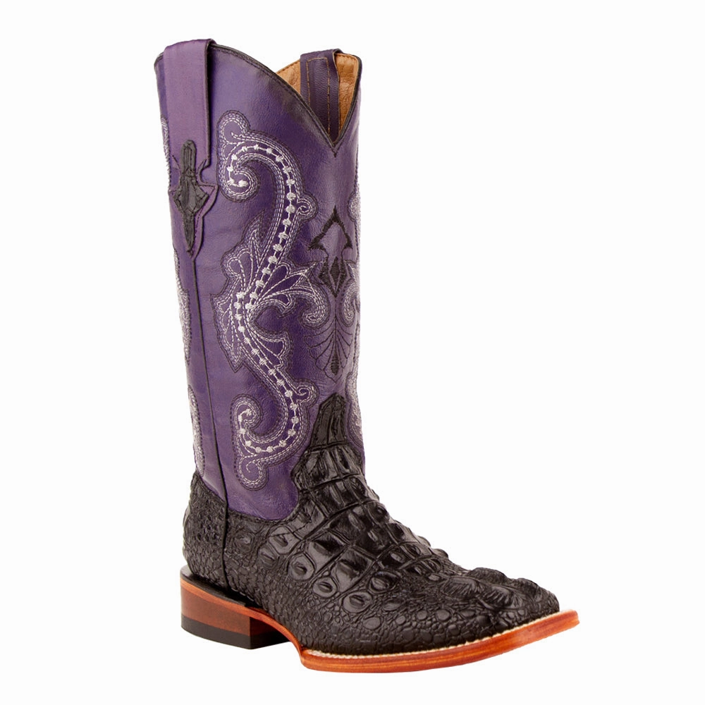 Rancher Caiman Print Square Toe Cowboy Boots Advanced Airflow System Elevated Comfort