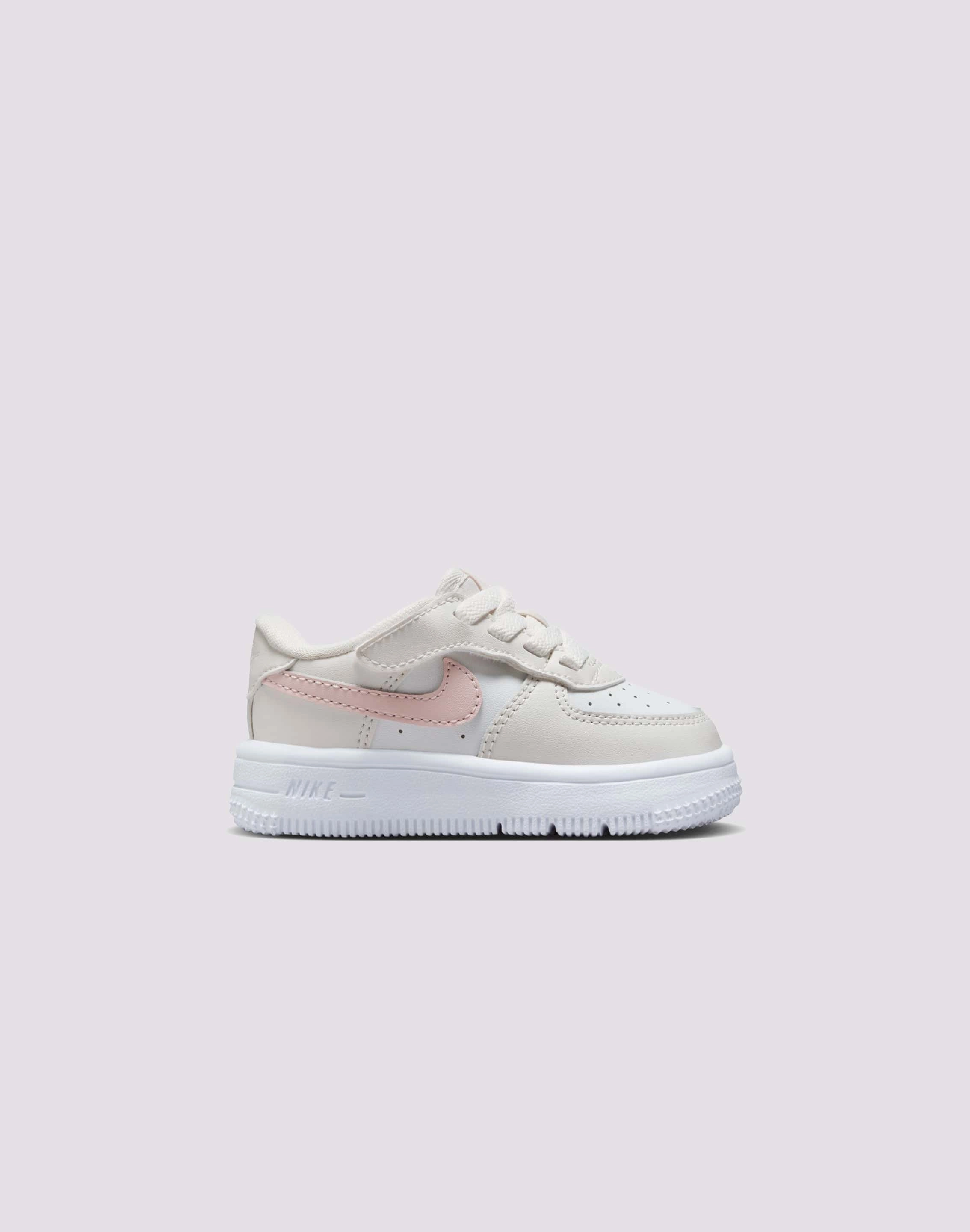 Shock absorption system Kids' sandals Nike Air Force 1 Low EasyOn Toddler Girls' "Phantom/Echo Pink/Summit White"