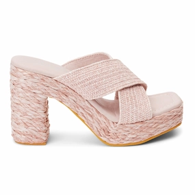 basketball players' support Caravan Block Heel Platform Espadrille Sandals