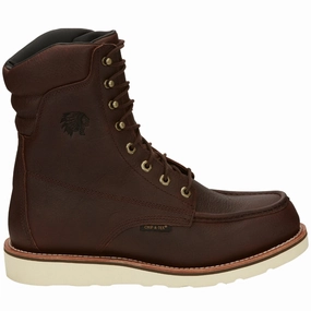 Edge Walker 8 Inch Waterproof Lace Up Wedge Work Boots Anti Bacterial