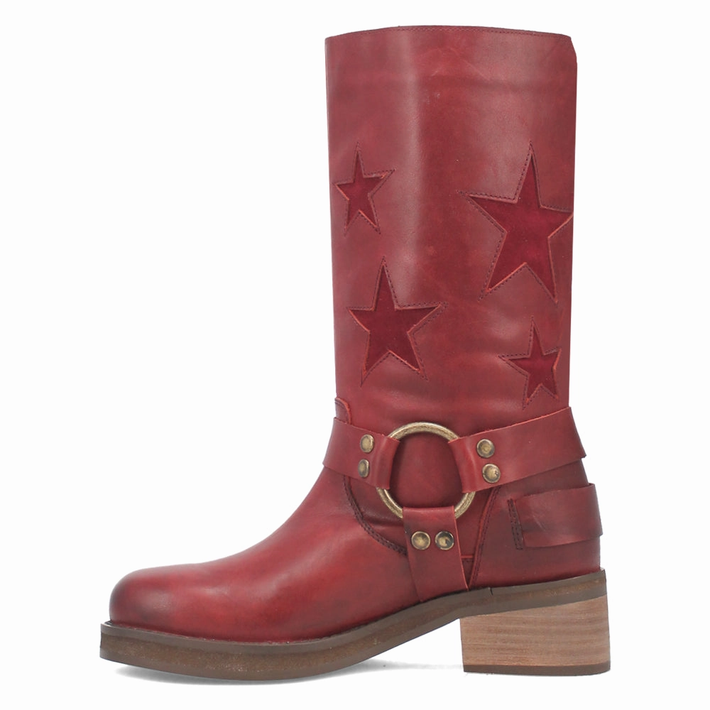 Odor Control Technology Blacklist Tooled Inlay Round Toe Pull On Motorcycle Boots