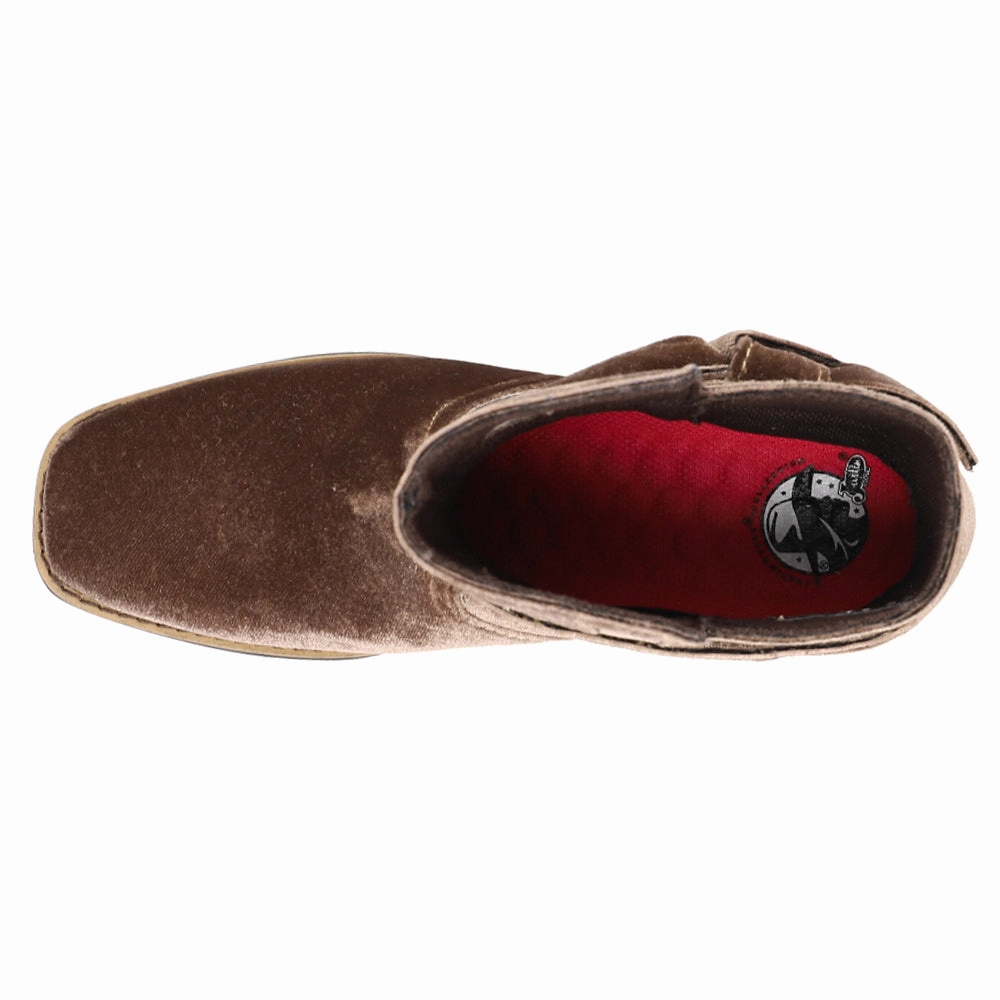 Eco Material Cold Weather Commuter Elana Velvet Square Toe Pull On Boots