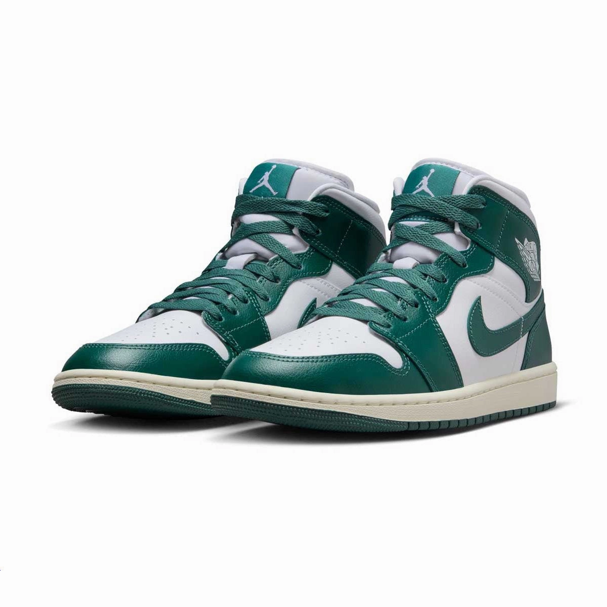 Wmns Air Jordan 1 Mid 'Sail Oxidised Green' Foot Performance