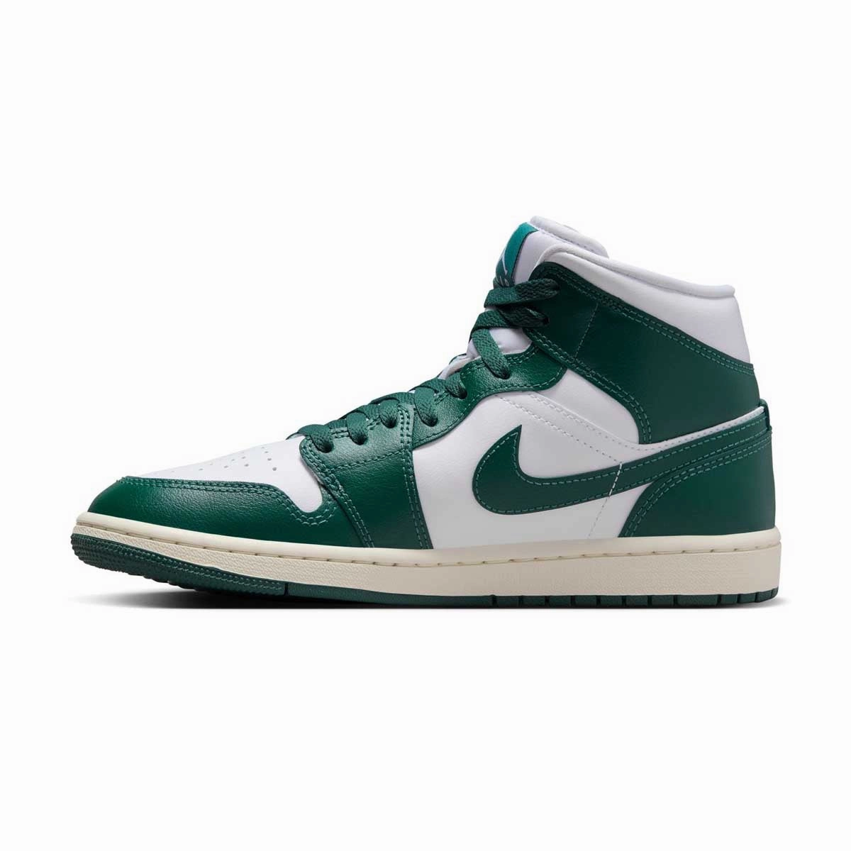 Wmns Air Jordan 1 Mid 'Sail Oxidised Green' Quick Dry Fabric Technology Energy Return Cushioning