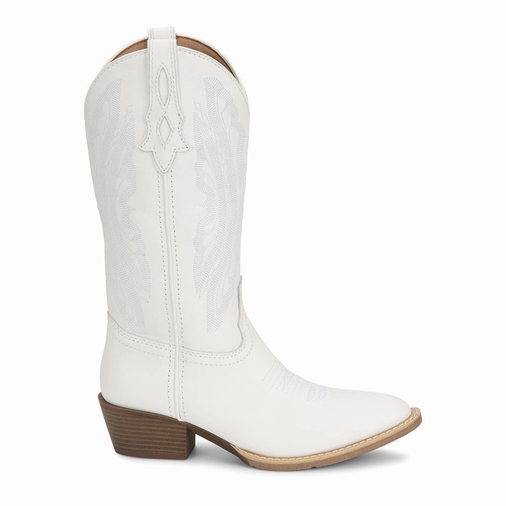 Seamless construction Abrasion Dispersing Texure Renie Embroidered 12 Inch Round Toe Cowboy Boots