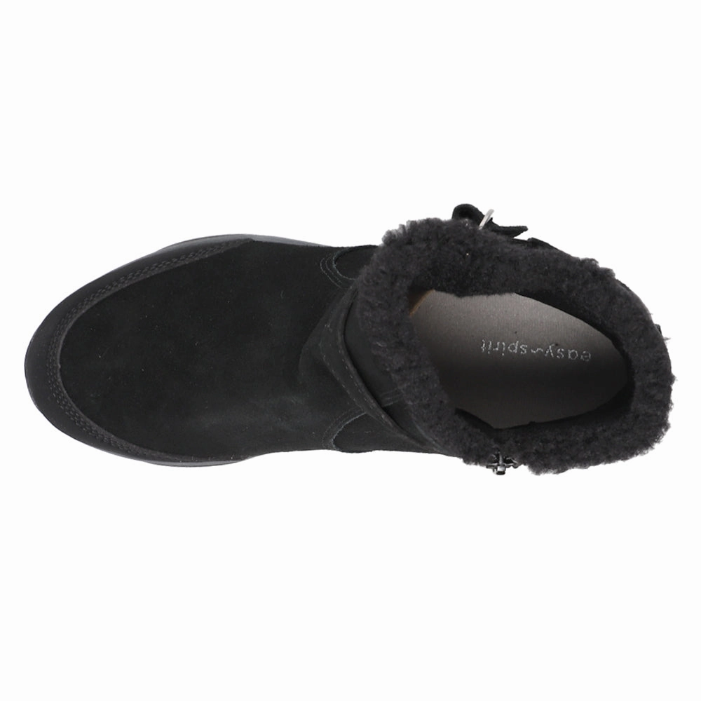 Elk Round Toe Zippered Pull On Booties Adjustable Fastening