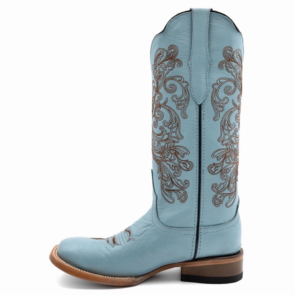 Excellent Ella Embroidered Square Toe Cowboy Boots