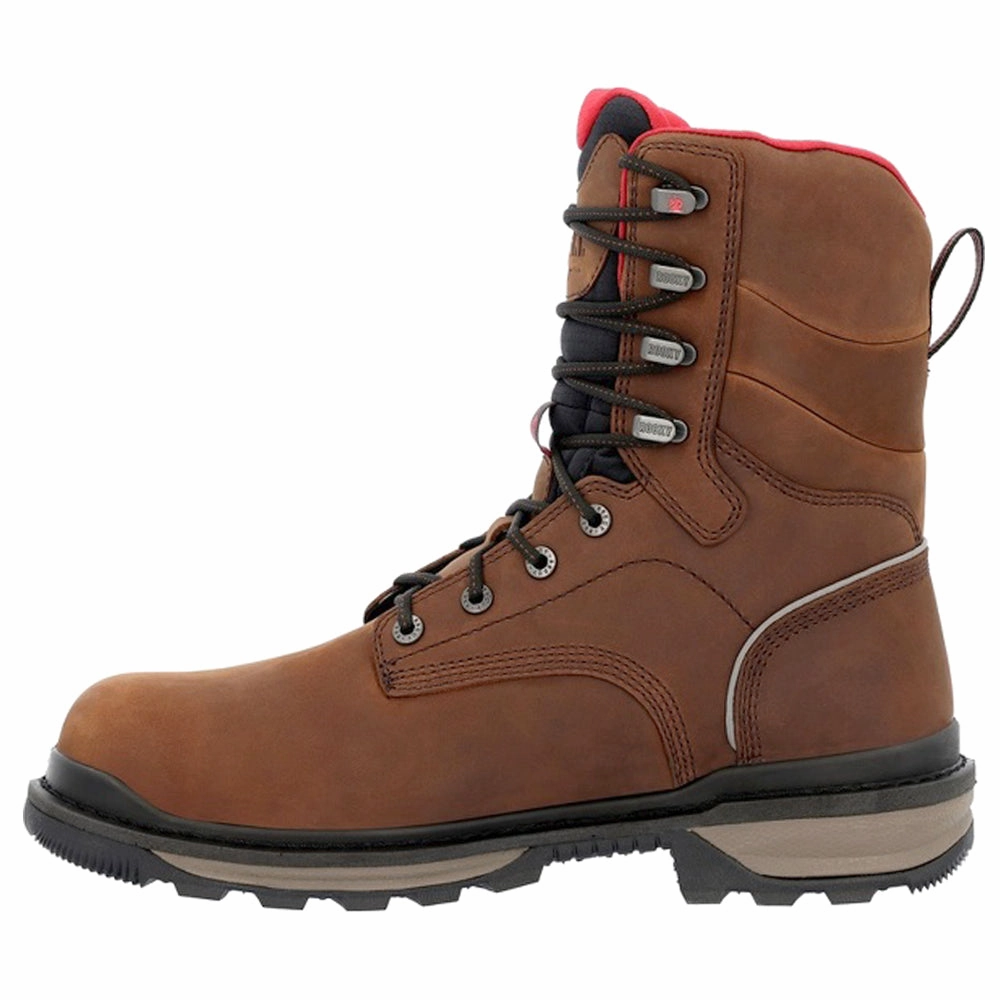 Padded Comfort Rams Horn 8 Inch Waterproof Composite Toe Work Boots