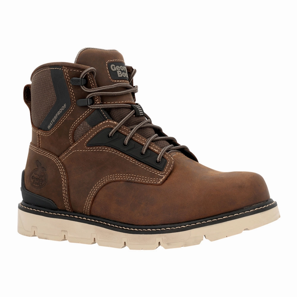 Workplace Safety Secure Walk Carbon Flex Wedge 6 Inch Waterproof Safety Toe Work Boots