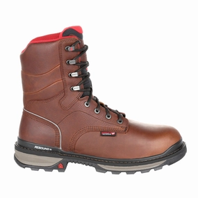 Waterproof Design Rams Horn 8 Inch Waterproof Composite Toe Work Boots