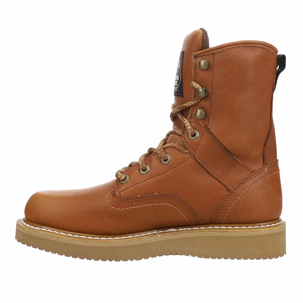 Wedge 8 Inch Slip Resistant Soft Toe Work Boots Rugged Performance