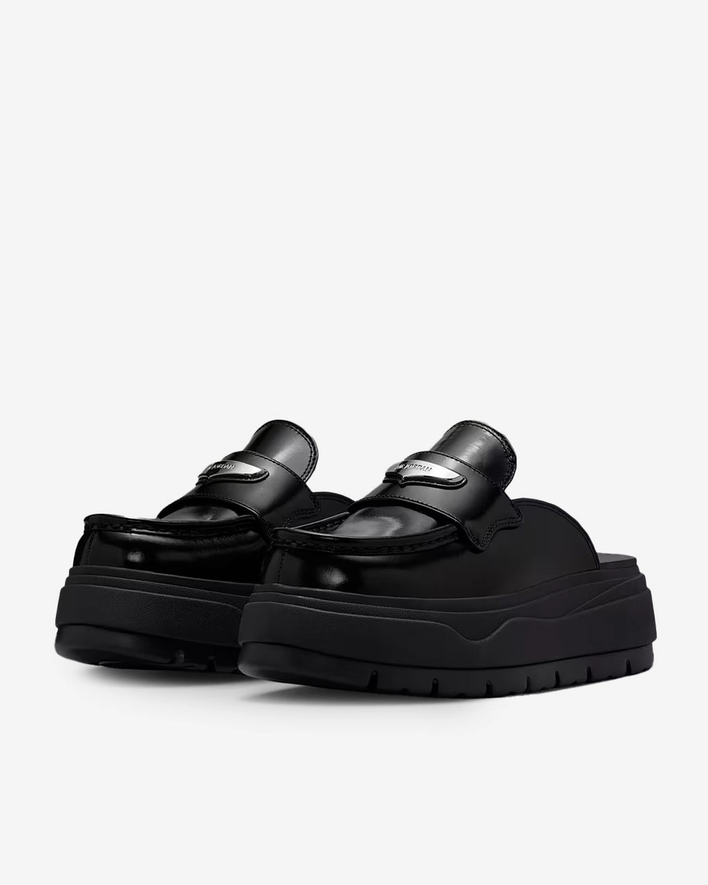 WMNS Air Jordan Mule 'Black/Metallic Silver' Enhanced Stability