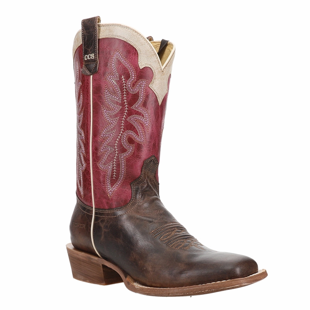 brand - name ventilation channels Ride 'em Cowgirl CCS Embroidered Square Toe Cowboy Boots
