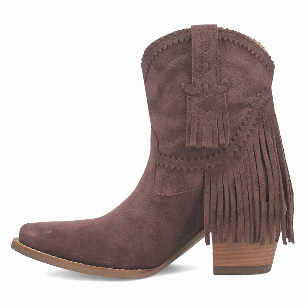 Fandango Fringe Snip Toe Pull On Cowboy Booties Multi-functional performance