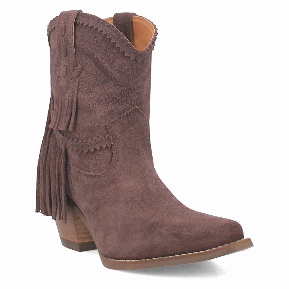 Fandango Fringe Snip Toe Pull On Cowboy Booties group trip Gel Heel Support