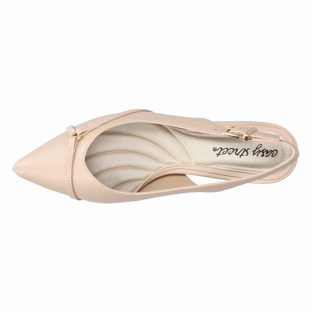 Cool Design Mid - range Feena Pointed Toe Kitten Heel Slingback Pumps