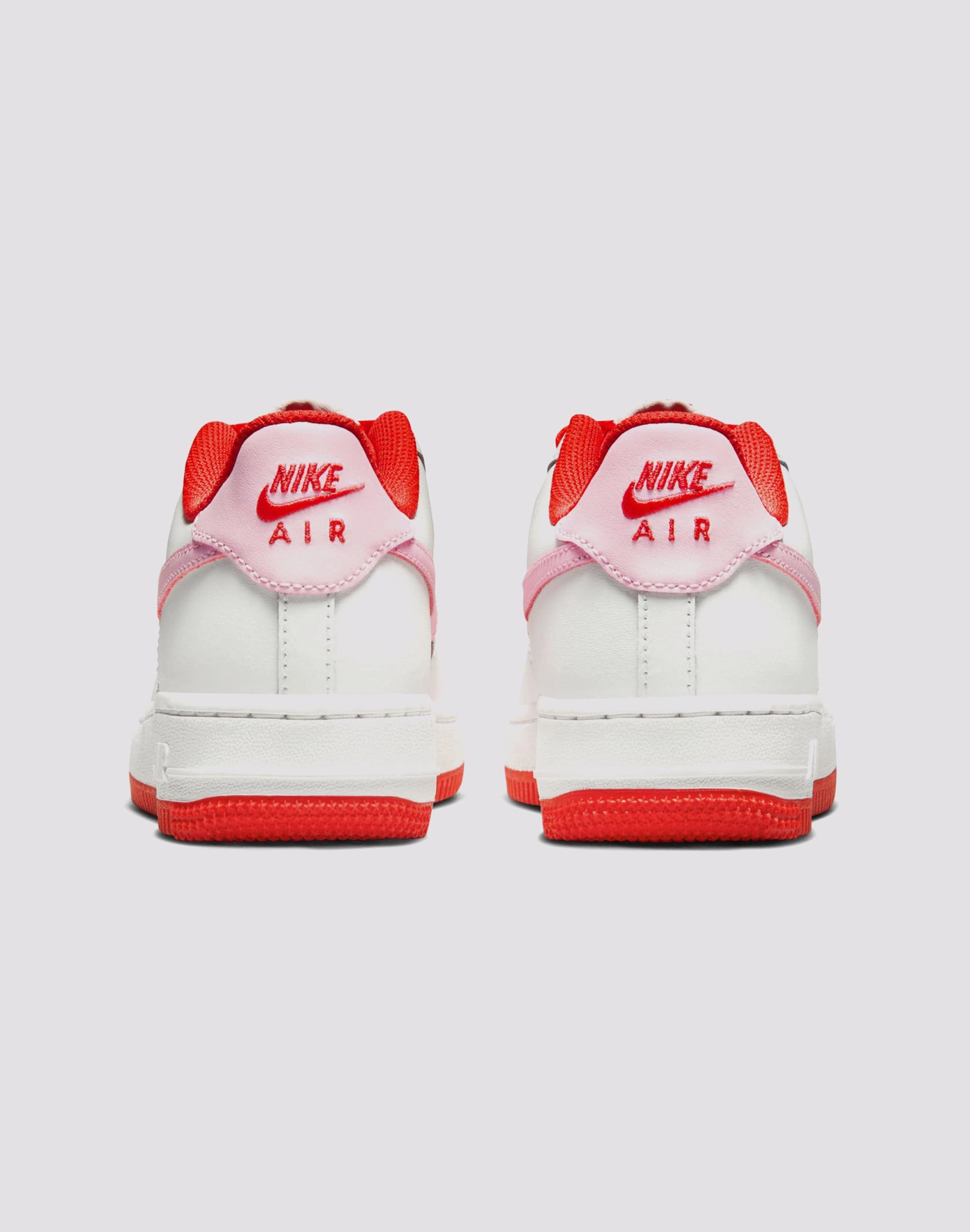 Nike Air Force 1 Grade School Girls' "Summit White/Pink Foam/Lt Crimson" Ergonomic Footbed SturdyStitch
