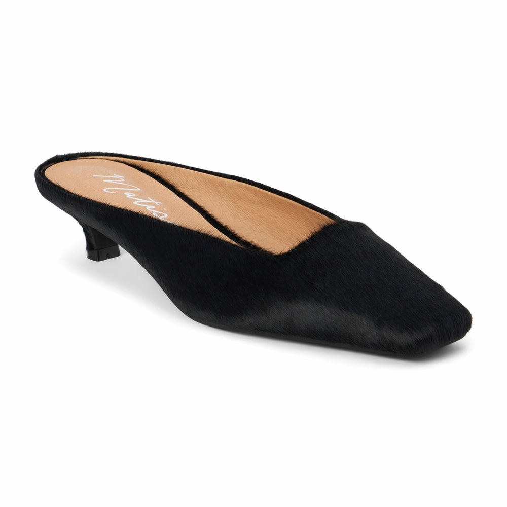 Classy Square Toe Kitten Heel Mules Responsive foam