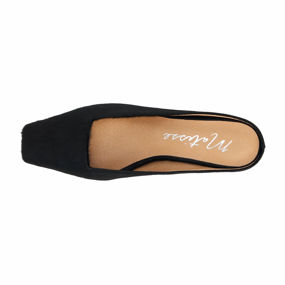 Iconic shock absorption Classy Square Toe Kitten Heel Mules