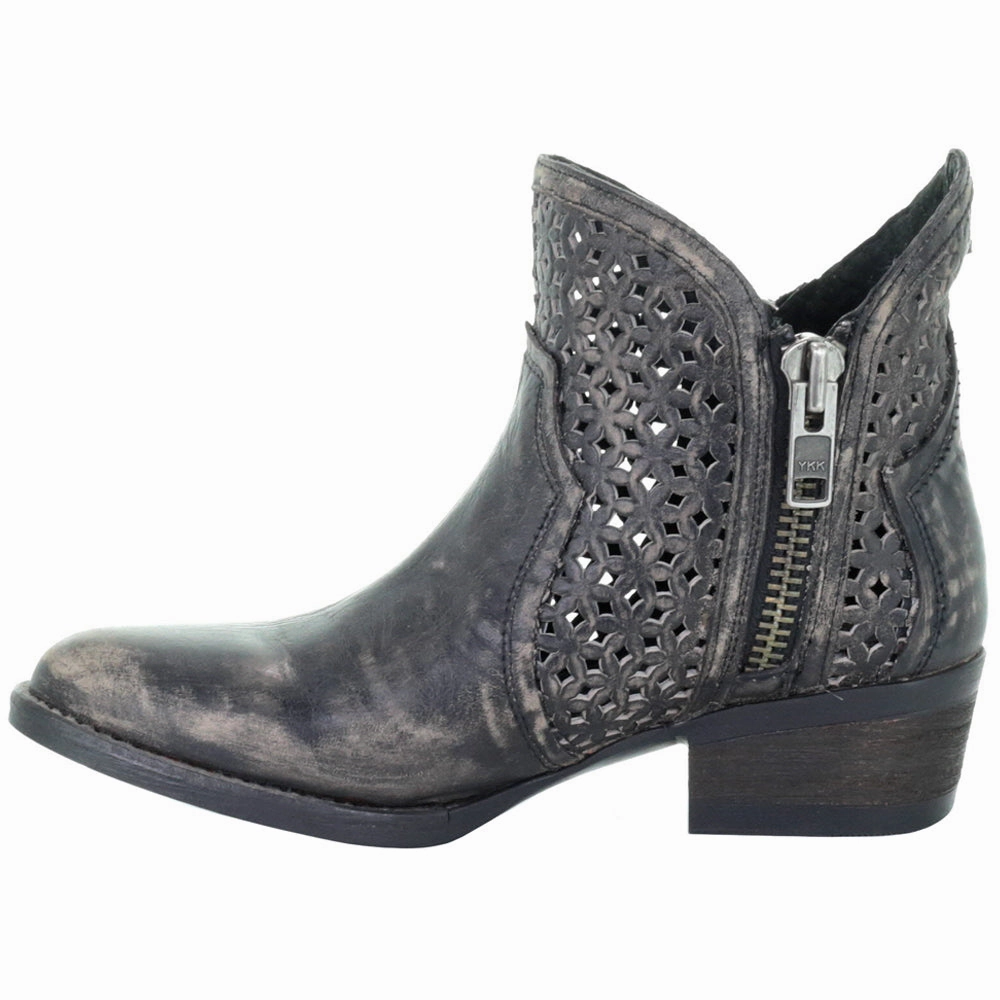 Ergonomic Contour Hand Cut Zippered Round Toe Cowboy Booties