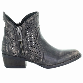 ordinary Hand Cut Zippered Round Toe Cowboy Booties