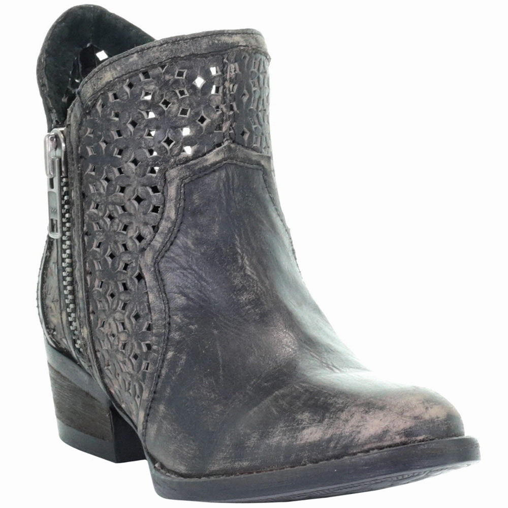 Hyper Elastic Foam Hand Cut Zippered Round Toe Cowboy Booties