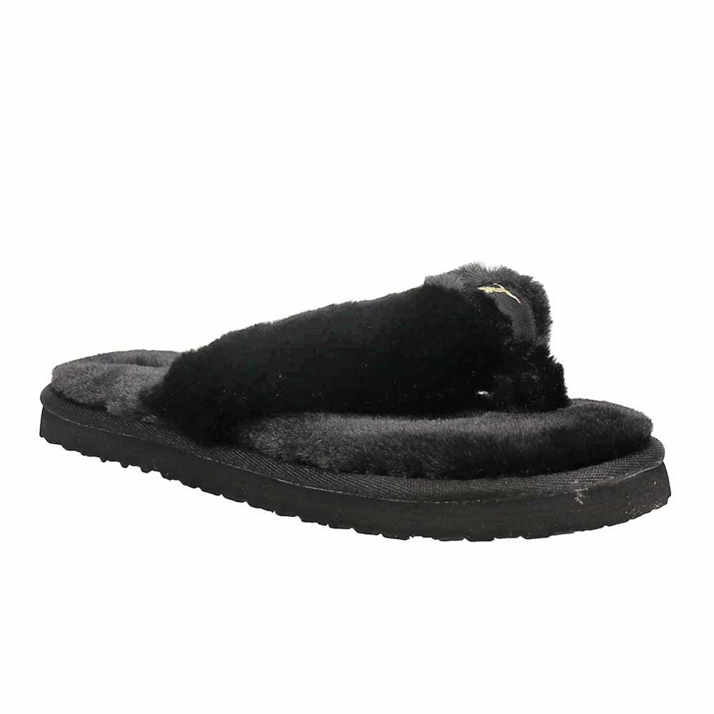 basketball - style Asymmetric Lacing Fluff Flip Flop Slippers