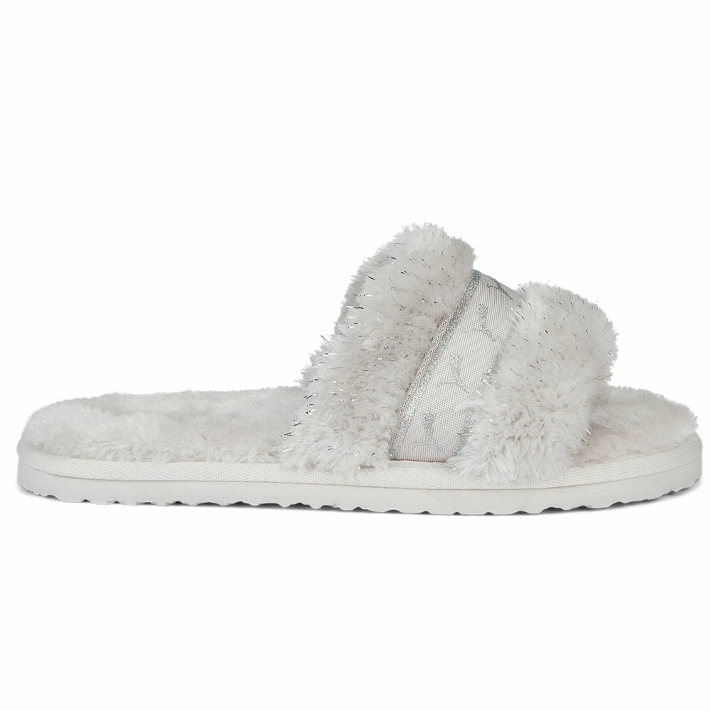 Molded Heel Counter Fluff Remix Star Slide Sandals