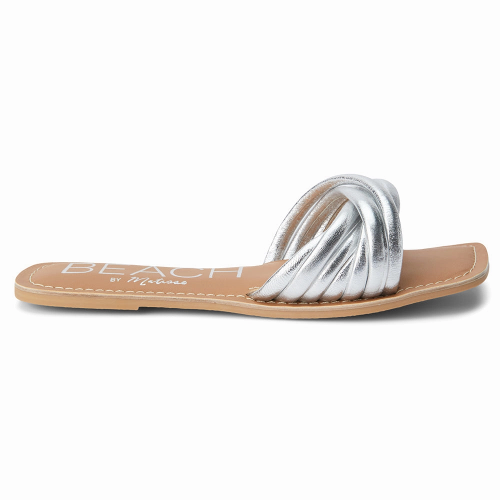 Gale Metallic Slide Sandals ventilation channels