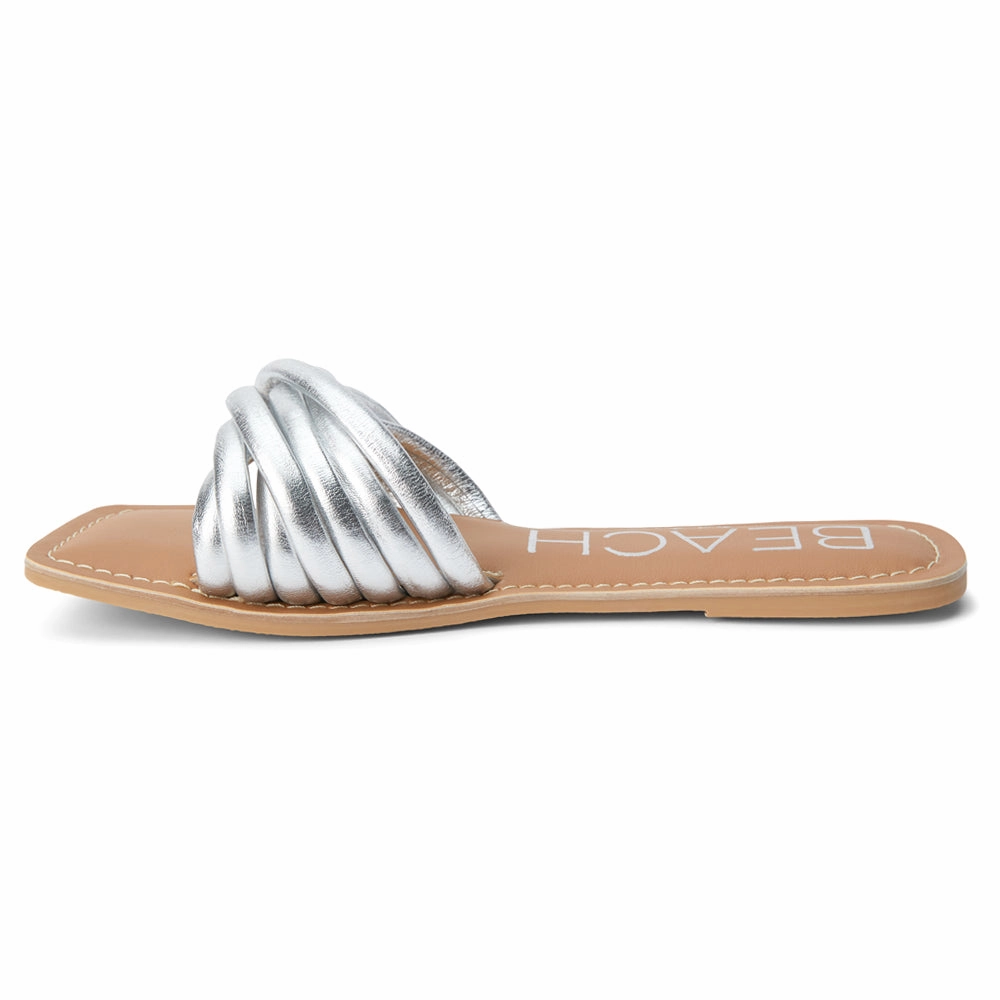 Gale Metallic Slide Sandals espadrilles