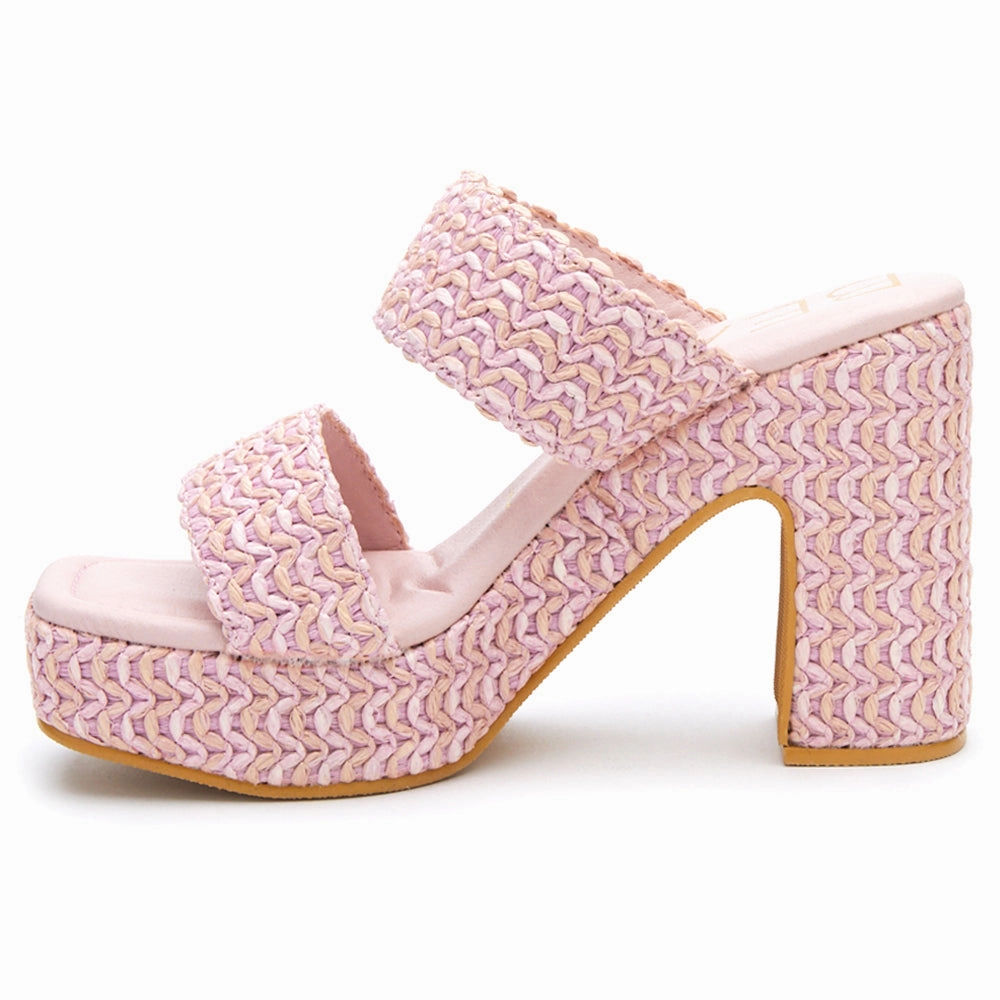 Elite Cushioning stylish men Gem Platform Block Heel Espadrille Sandals