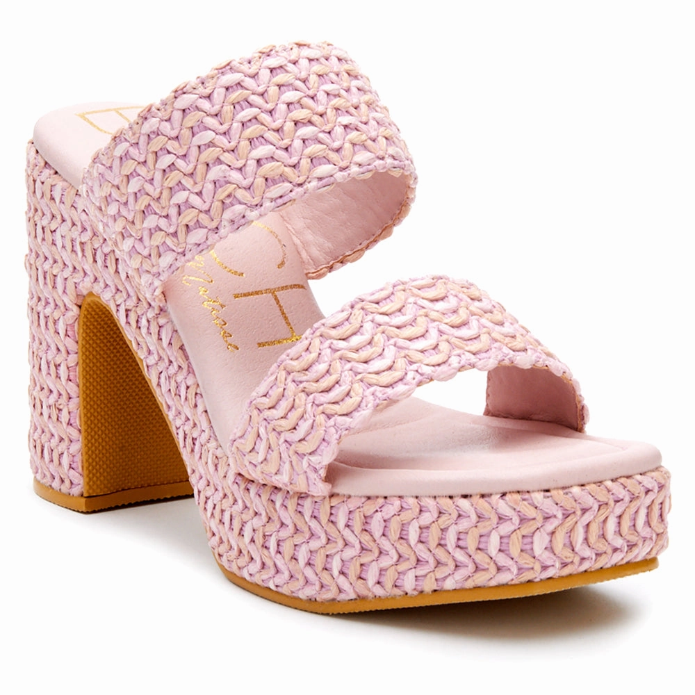 sensible Gem Platform Block Heel Espadrille Sandals