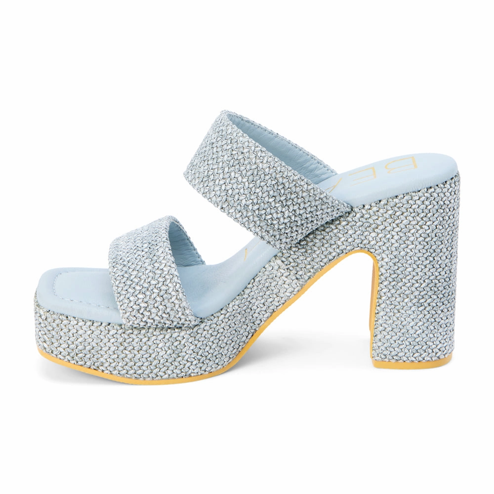 Gem Platform Block Heel Sandals Robust Soft Orthotic Insole