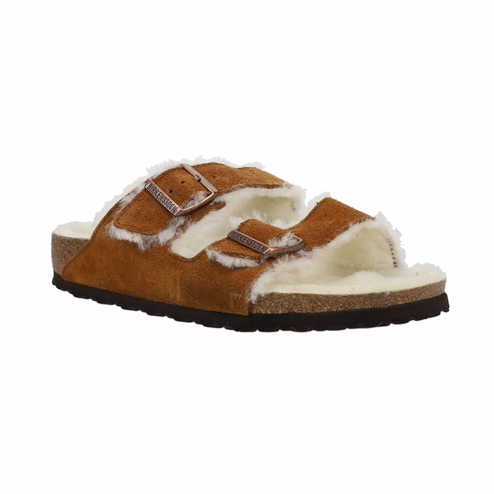 Chic Style Slides Arizona Shearling Suede Leather Sandals