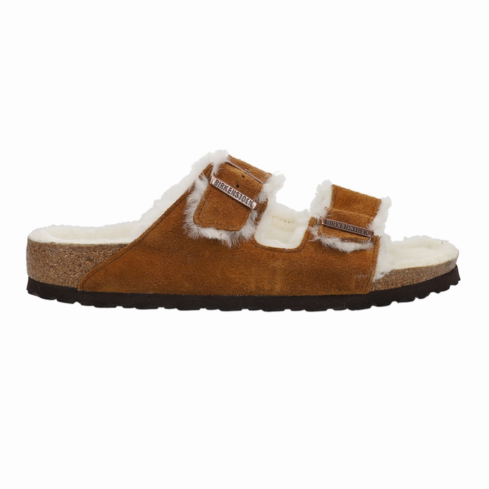 Arizona Shearling Suede Leather Sandals Step Comfort Slides