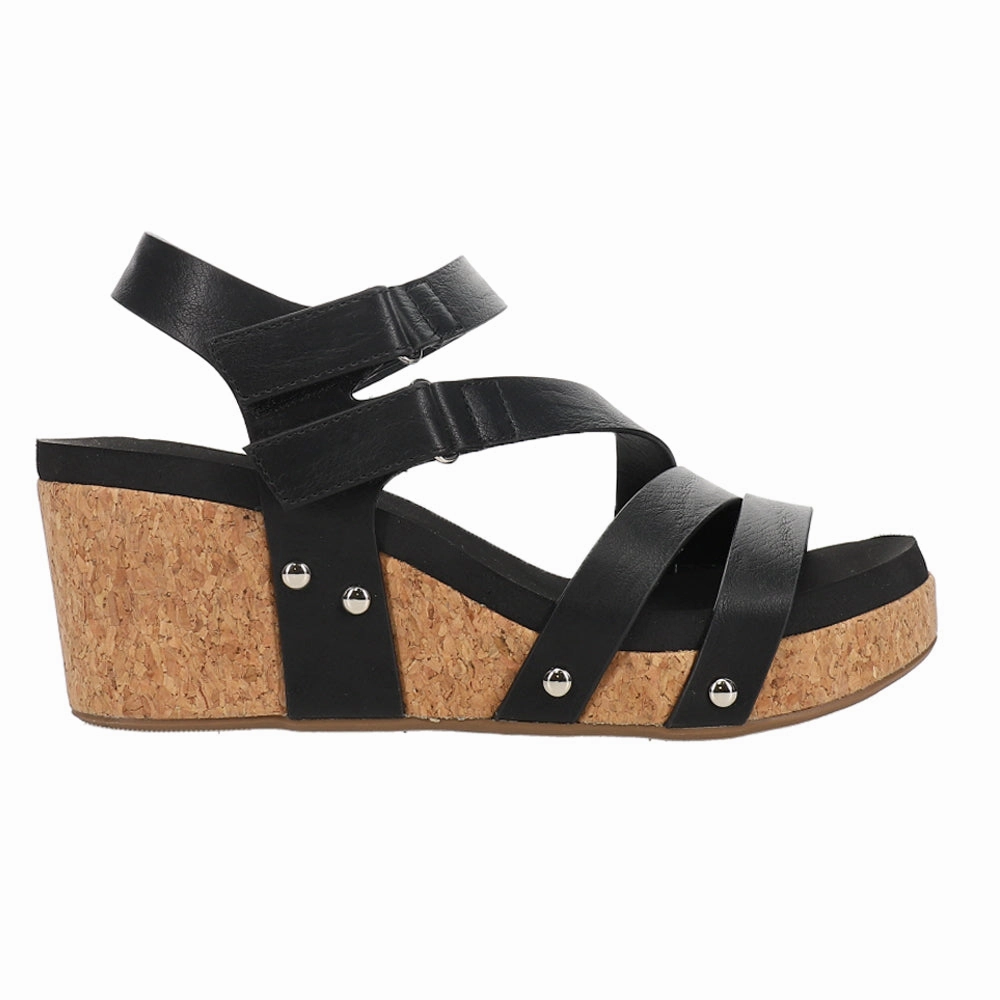 proven Tailored grip Giggle Studded Wedge Sandals