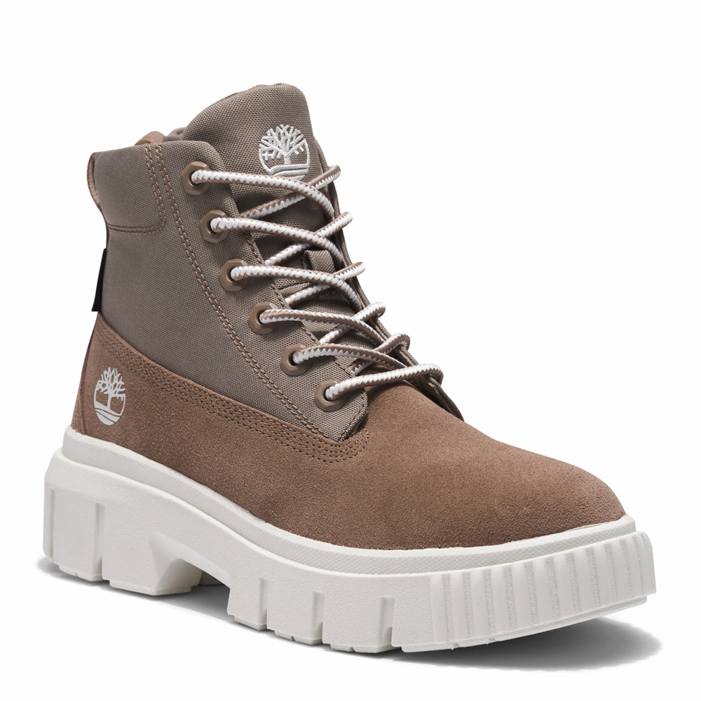Professional Gear Greyfield Logo Round Toe Platform Lace Up Boots