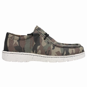 Hazer Camo Moc Toe Slip On Shoes Open Toe Design No Pressure