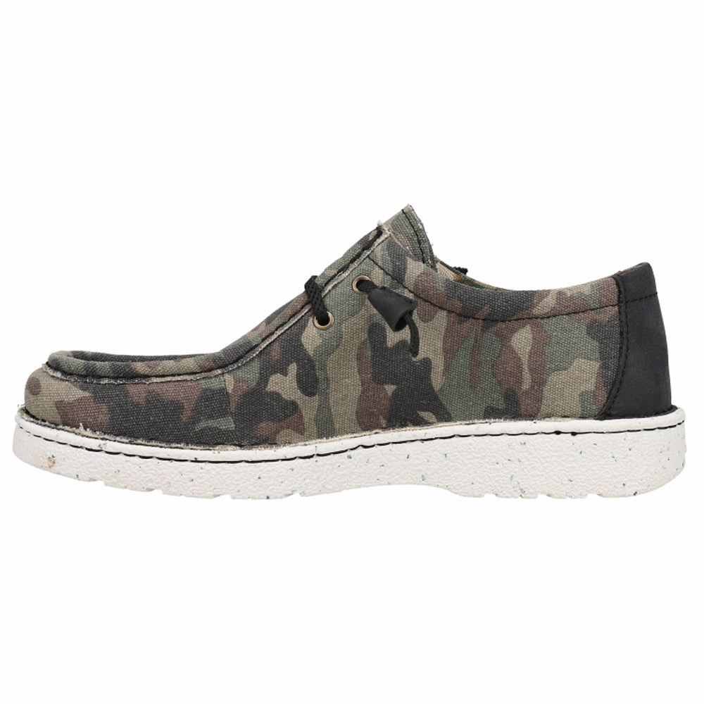 Hazer Camo Moc Toe Slip On Shoes Combat Look Breathable Windy Weather