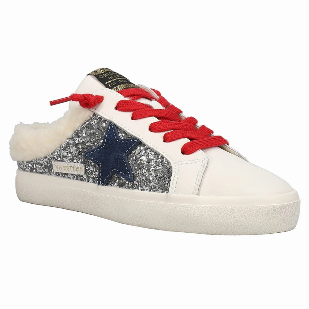 Anti Fatigue Midsole Dynamic Traction Pattern Hearty Winter Glitter Slip On Sneakers